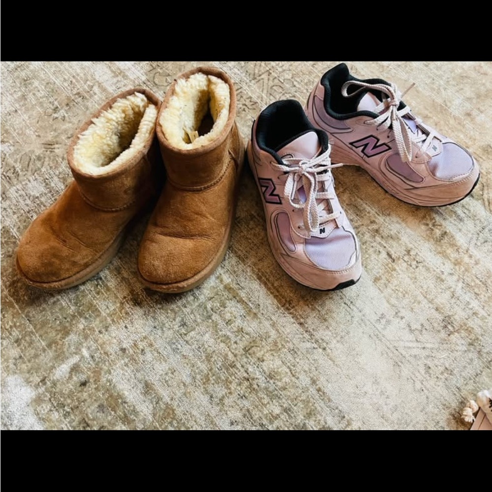 New Balance Purple and Black Kids Sneakers and UGGs